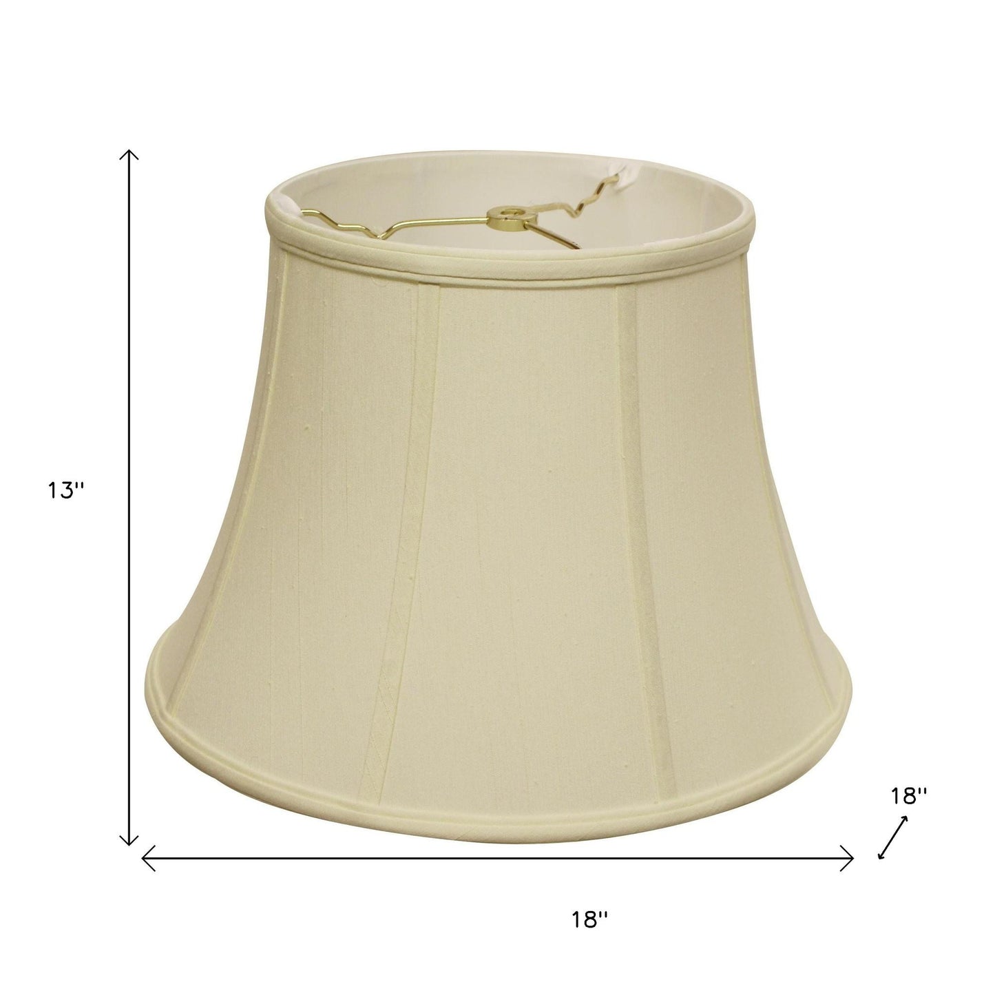 18" Ivory Altered Bell Monay Shantung Lampshade