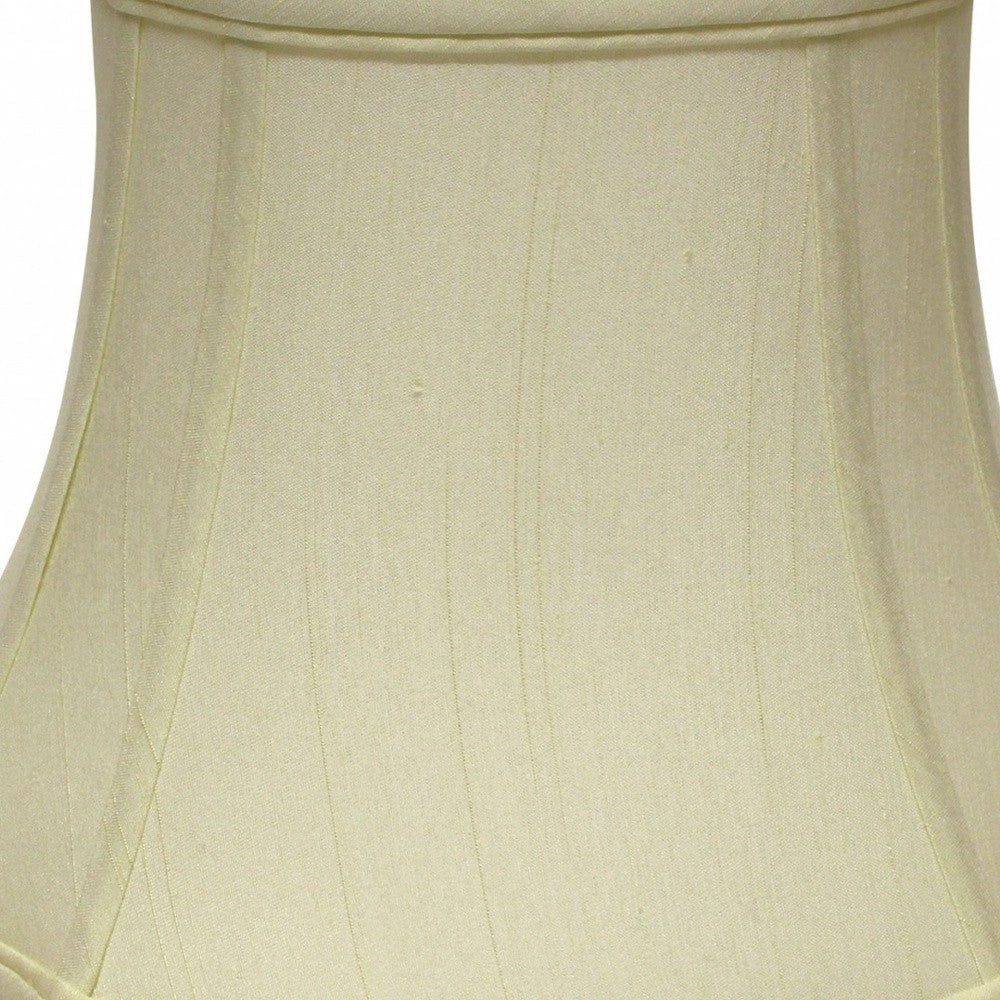 13" Ivory Reversed Oval Monay Shantung Lampshade
