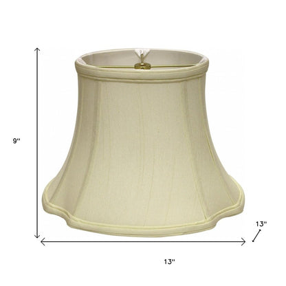 Ivory Monay Shantung Silk Oval Lamp Shade