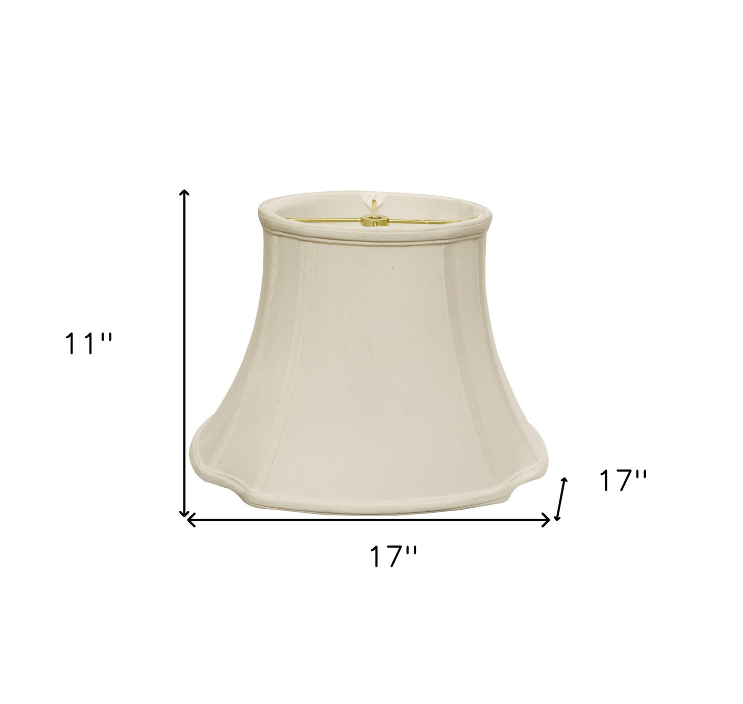 Cream Monay Shantung Silk Oval 17 Bottom