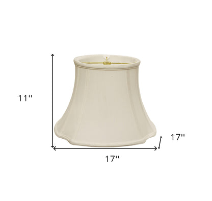 Cream Monay Shantung Silk Oval 17 Bottom