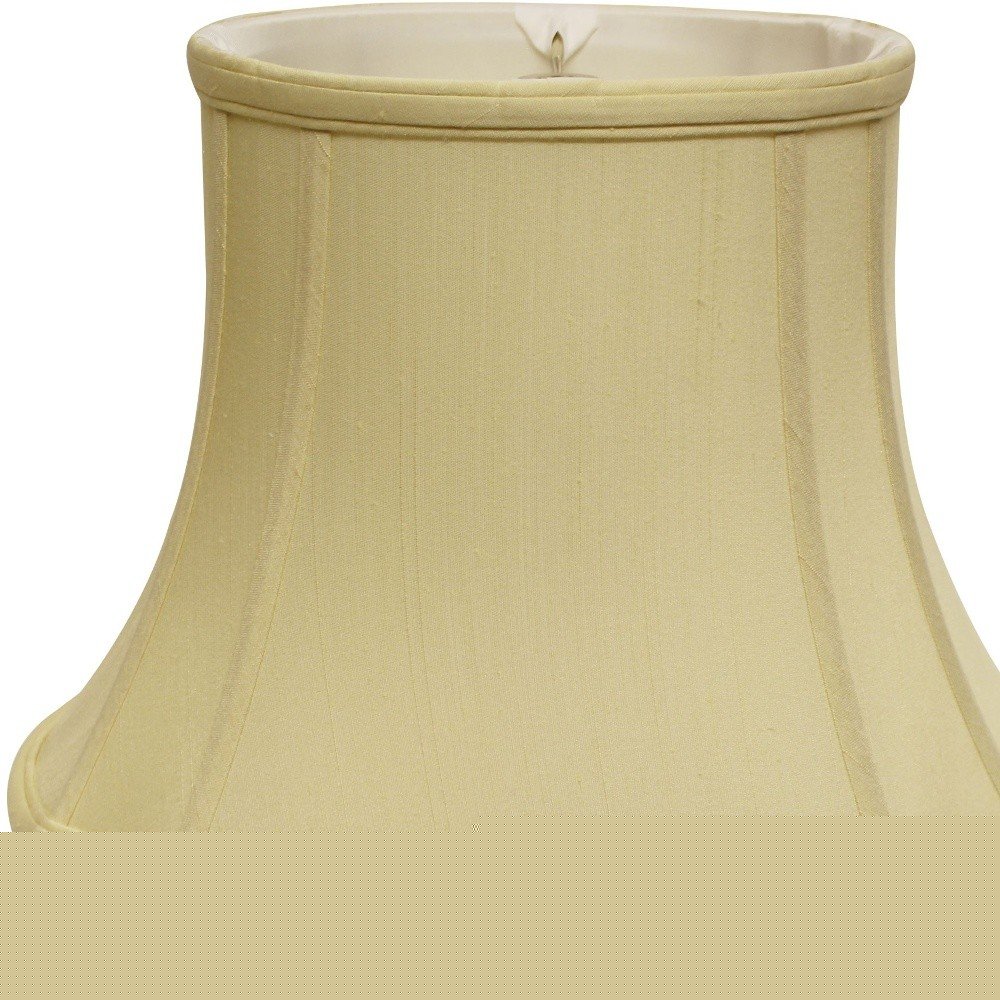 Antiqued White Monay Shantung Silk Oval Lamp Shade