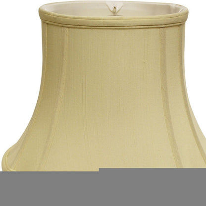 Antiqued White Monay Shantung Silk Oval Lamp Shade