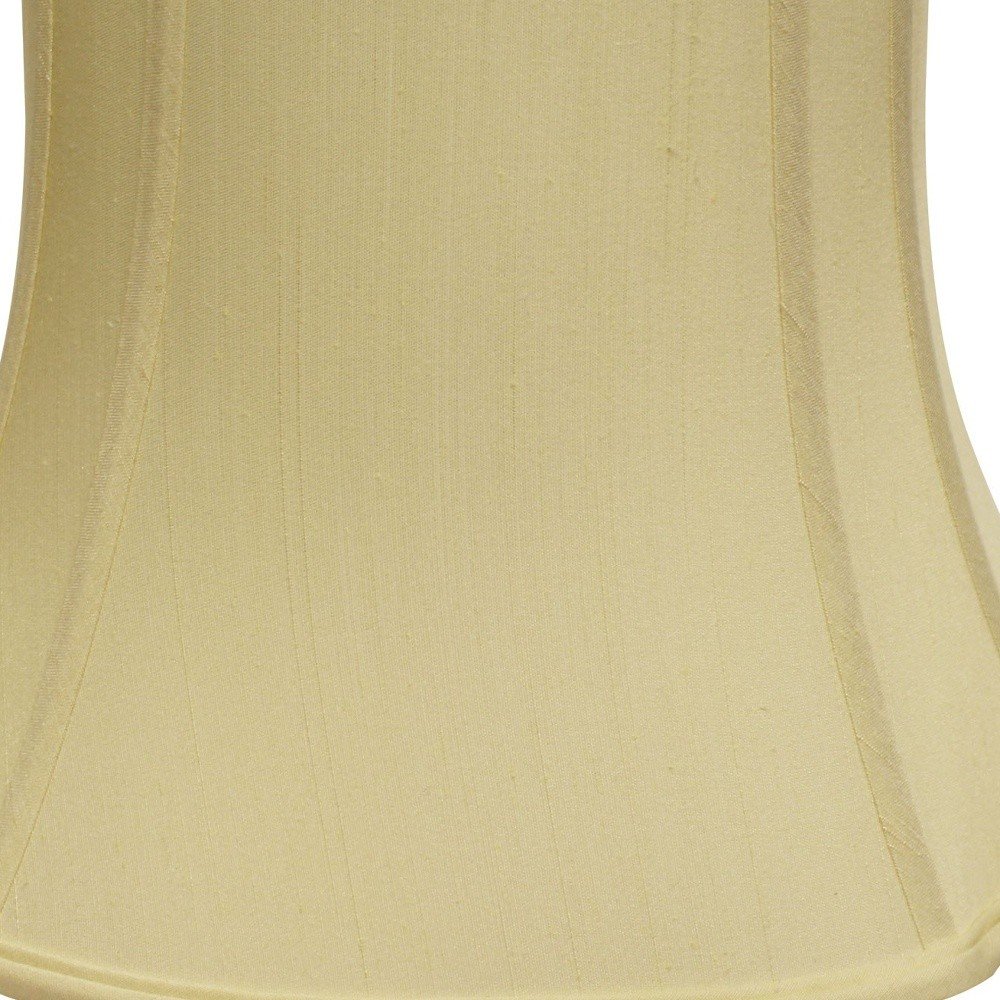 Antiqued White Monay Shantung Silk Oval Lamp Shade