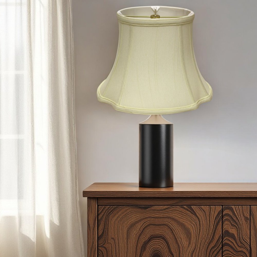 Ivory Monay Shantung Silk Oval Lamp Shade