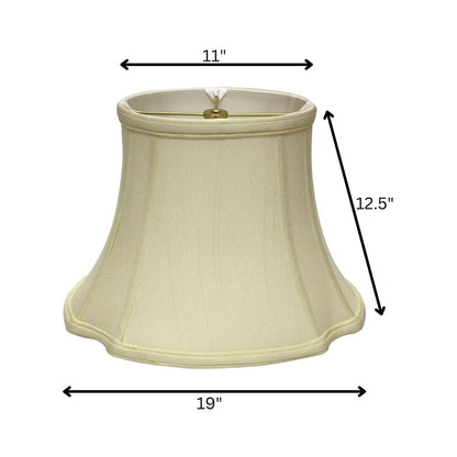 Ivory Monay Shantung Silk Oval Lamp Shade