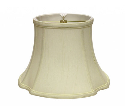 Ivory Monay Shantung Silk Oval Lamp Shade