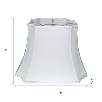 11" Snow Inverted Rectangle Shantung Lampshade