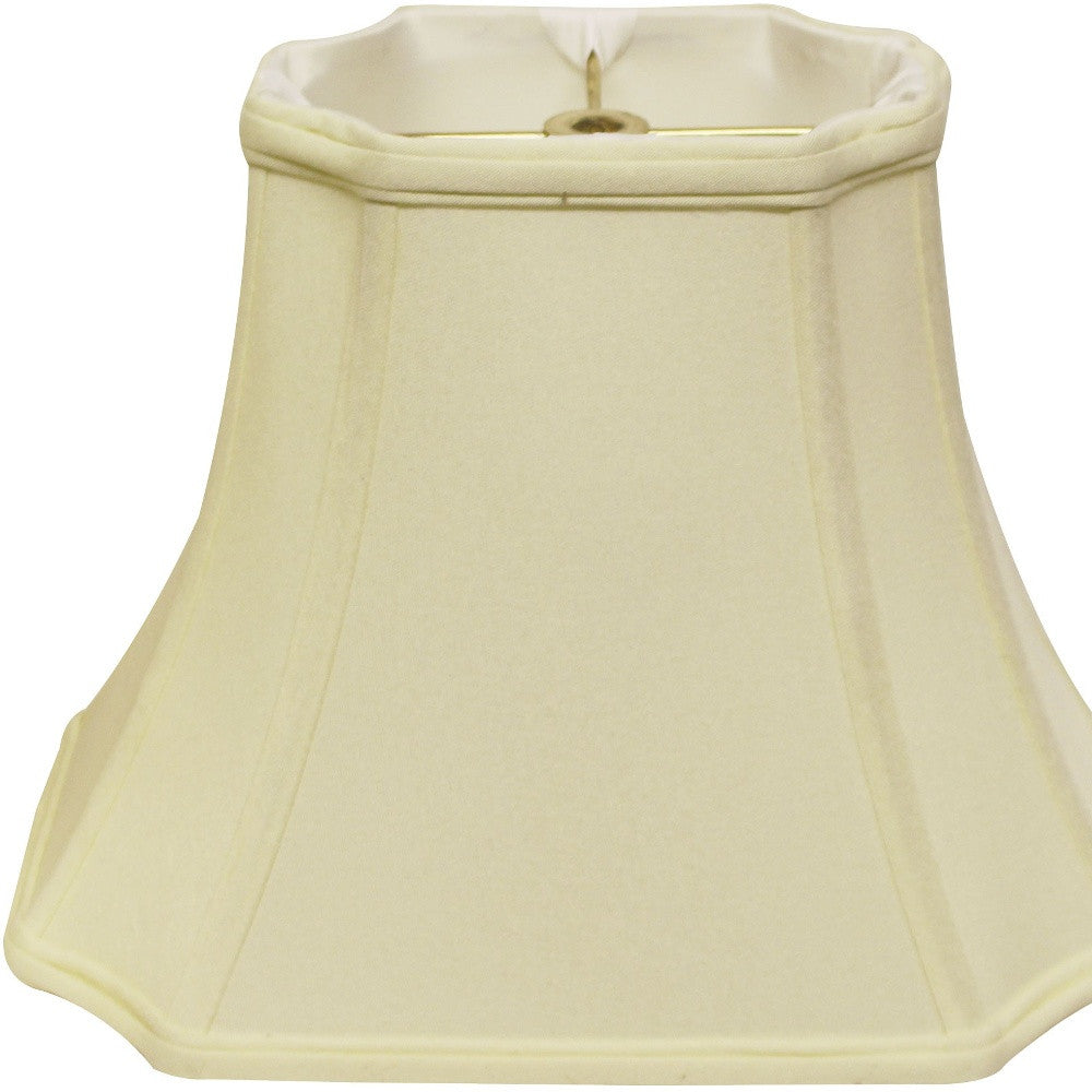 15" Ivory Inverted Rectangle Shantung Lampshade