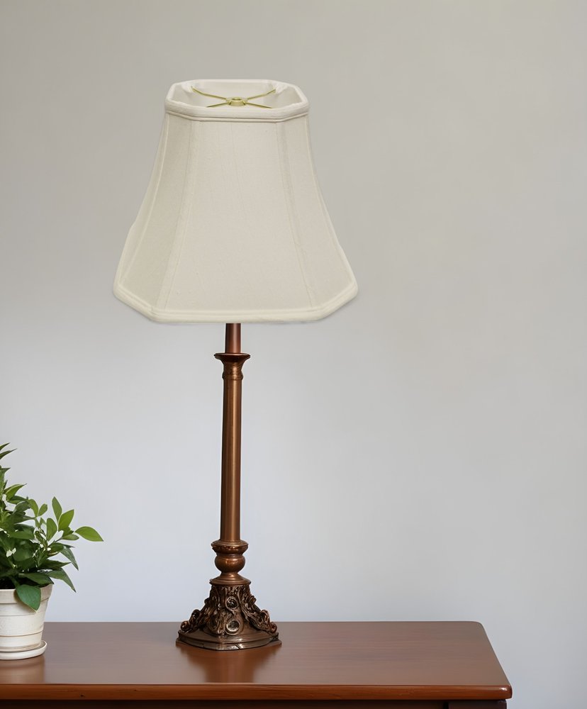 White Monay Shantung Silk Square Lamp Shade