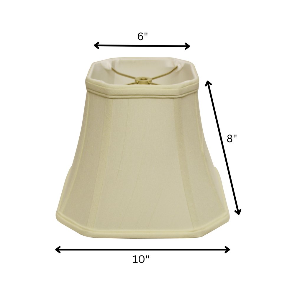 Ivory Monay Shantung Silk Square Lamp Shade