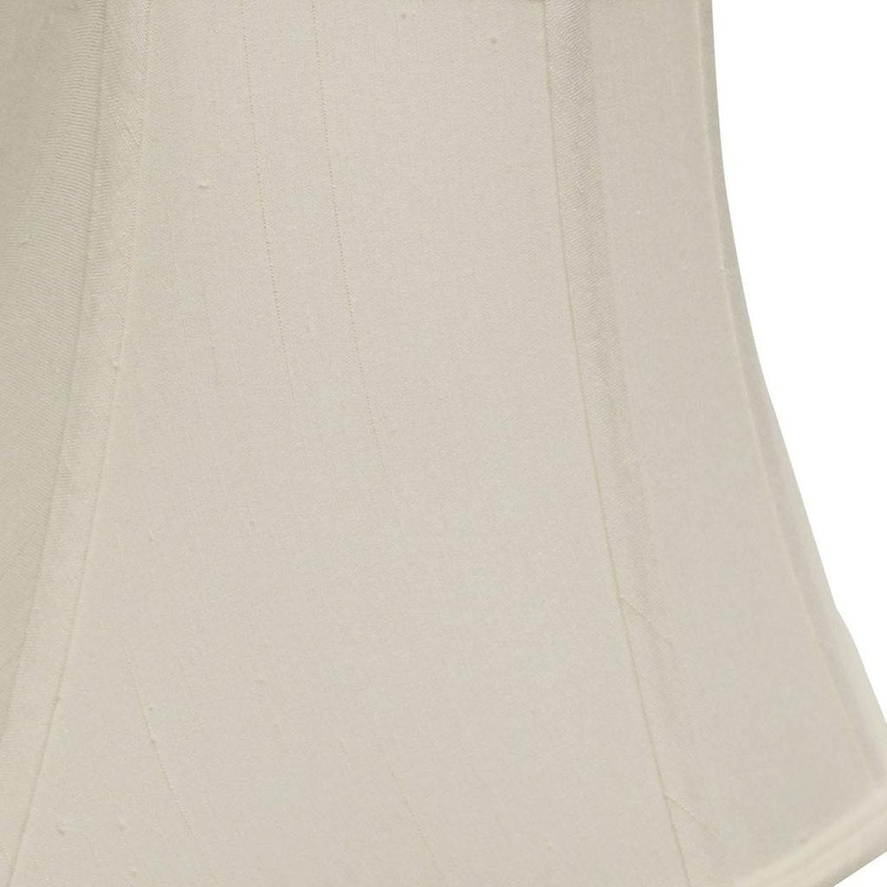 White Monay Shantung Silk Square Lamp Shade