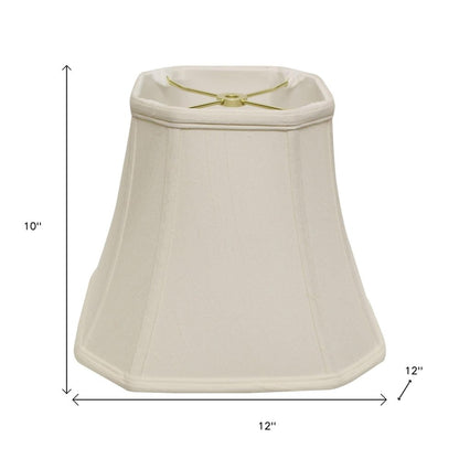 White Monay Shantung Silk Square Lamp Shade