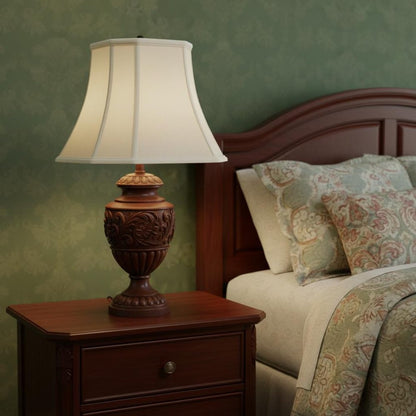 White Monay Shantung Silk Square Lamp Shade