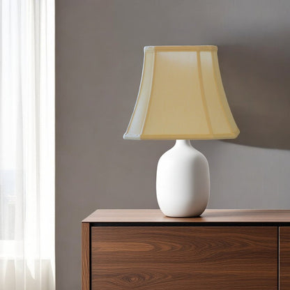 Antiqued White Monay Shantung Silk Square Lamp Shade