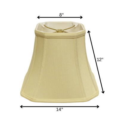 14" Antique White Slanted Square Bell Monay Shantung Lampshade