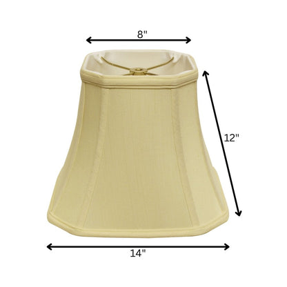 Antiqued White Monay Shantung Silk Square Lamp Shade