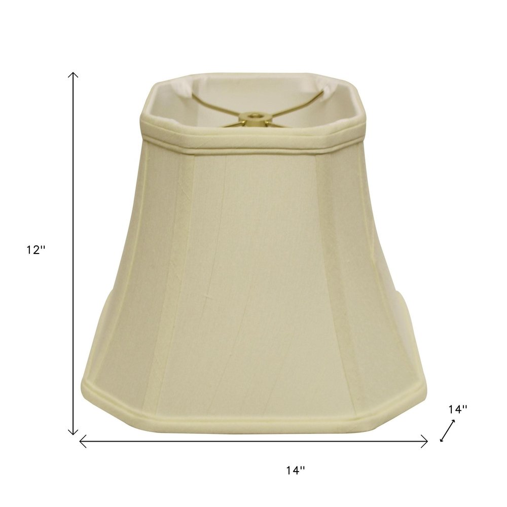 Ivory Monay Shantung Silk Square Lamp Shade