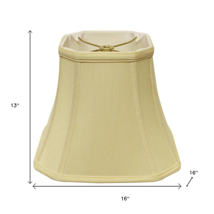Antiqued White Monay Shantung Silk Square Lamp Shade