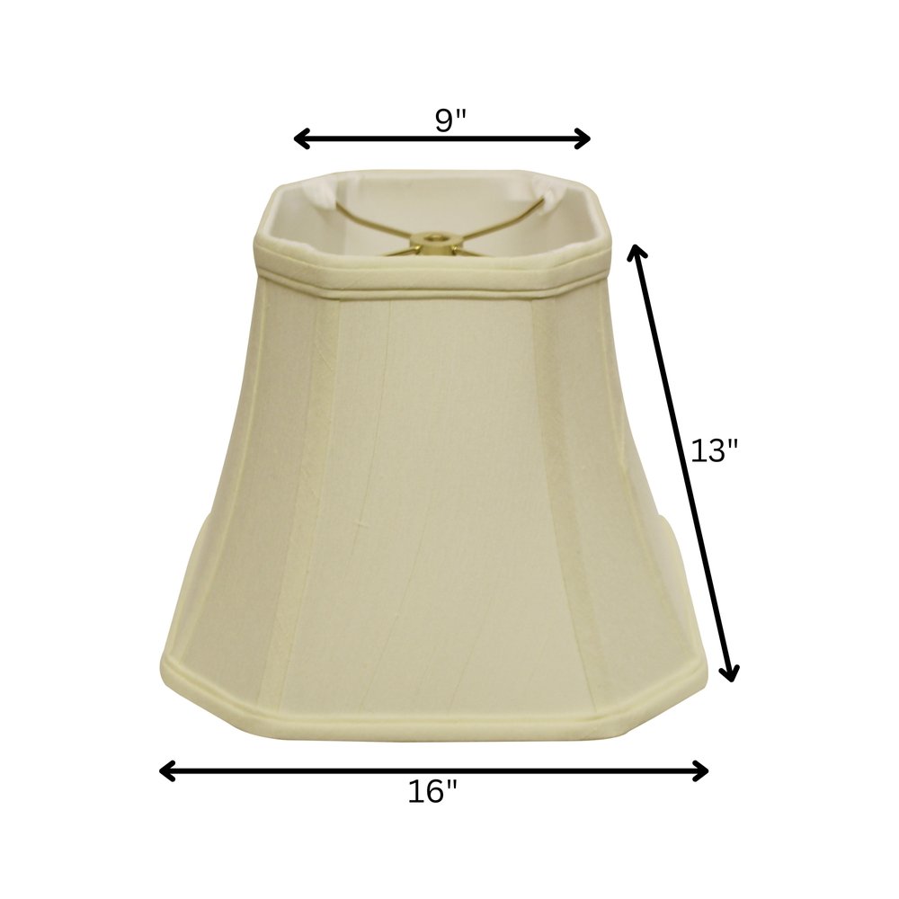 Ivory Monay Shantung Silk Square Lamp Shade