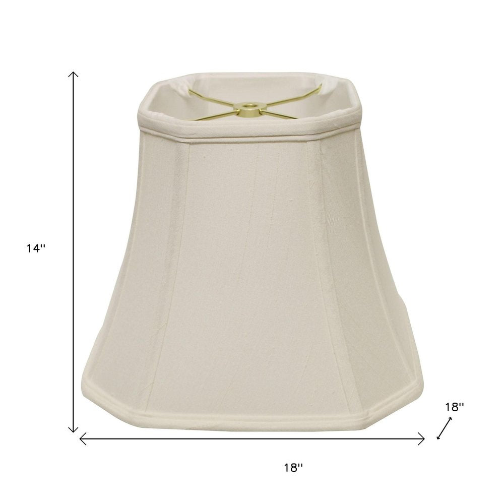 White Monay Shantung Silk Square Lamp Shade
