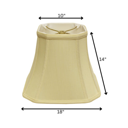 18" Antique White Slanted Square Bell Monay Shantung Lampshade