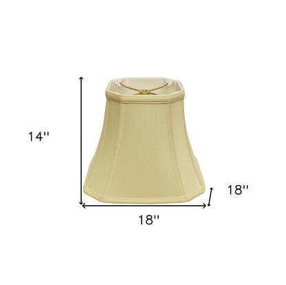 18" Antique White Slanted Square Bell Monay Shantung Lampshade