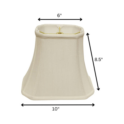 White Monay Shantung Silk Bell Lamp Shade