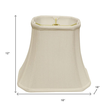 White Monay Shantung Silk Bell Lamp Shade