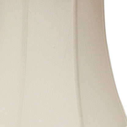 White Monay Shantung Silk Bell Lamp Shade