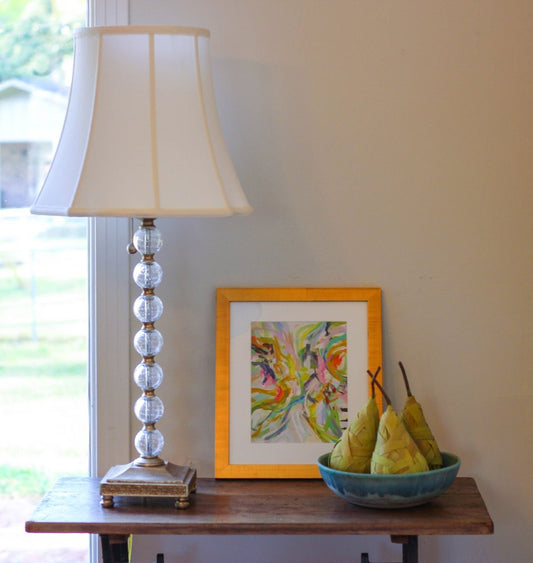 White Monay Shantung Silk Bell Lamp Shade