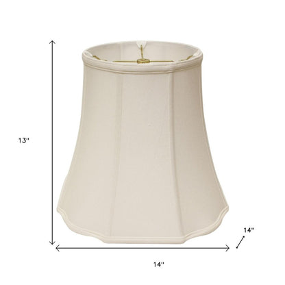 White Monay Shantung Silk Bell Lamp Shade