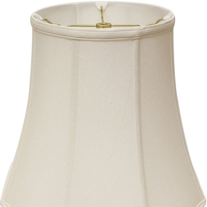 White Monay Shantung Silk Bell Lamp Shade