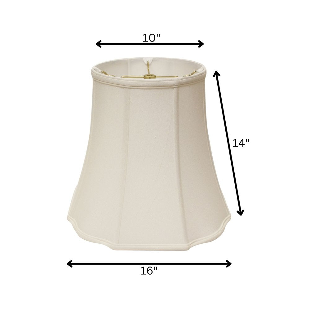 White Monay Shantung Silk Bell Lamp Shade