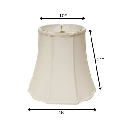 White Monay Shantung Silk Bell Lamp Shade