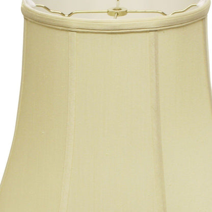 Antiqued White Monay Shantung Silk Bell Lamp Shade