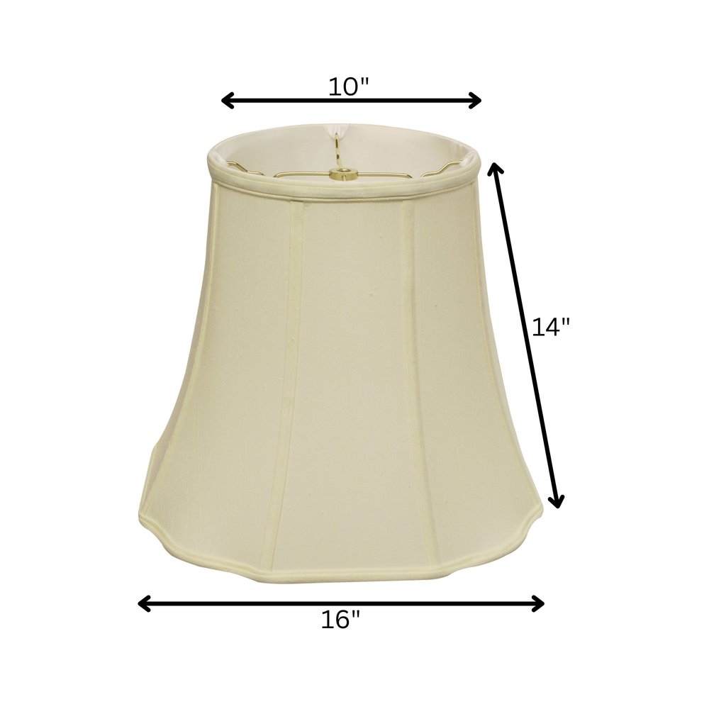 Ivory Monay Shantung Silk Bell Lamp Shade