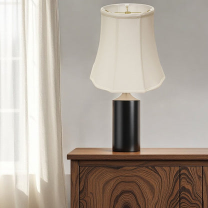 White Monay Shantung Silk Bell Lamp Shade