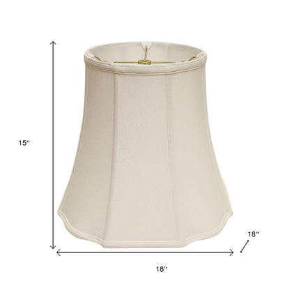 White Monay Shantung Silk Bell Lamp Shade