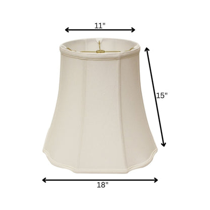 White Monay Shantung Silk Bell Lamp Shade