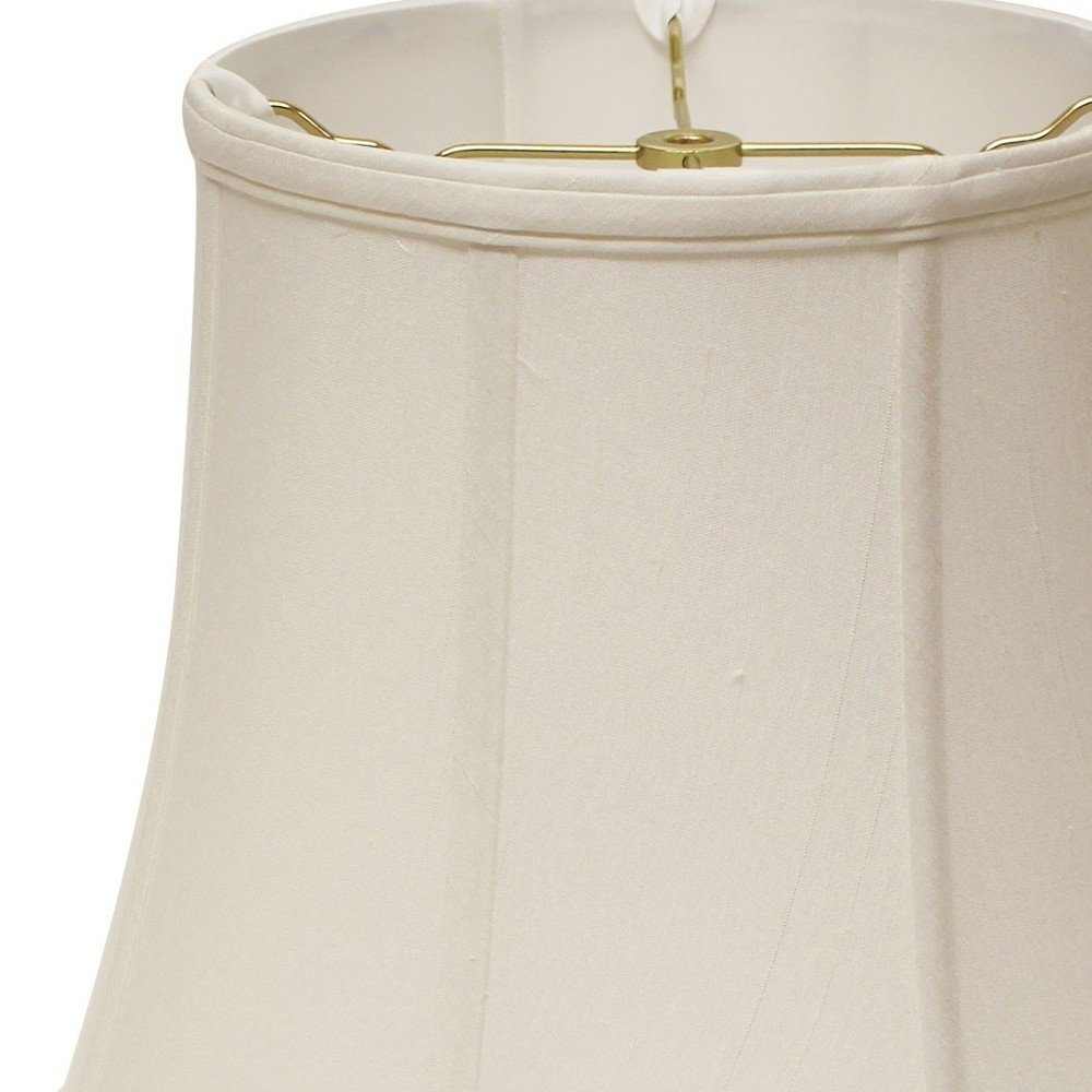 White Monay Shantung Silk Bell Lamp Shade