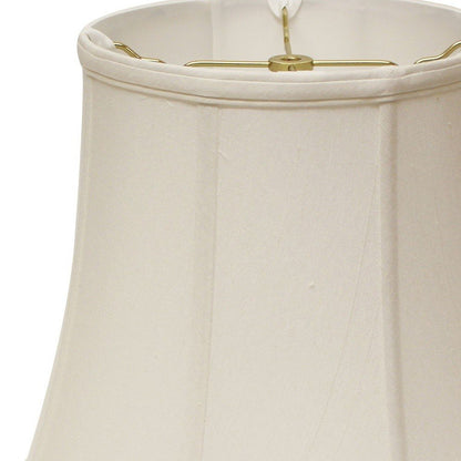 White Monay Shantung Silk Bell Lamp Shade
