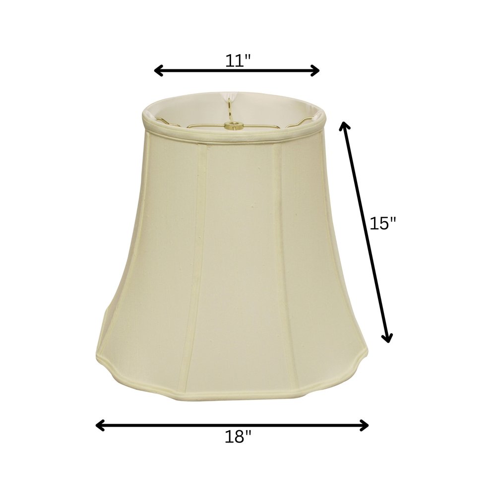 Ivory Monay Shantung Silk Bell Lamp Shade