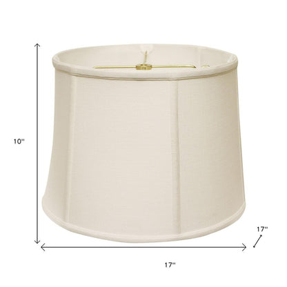 White Linen Drum Lamp Shade