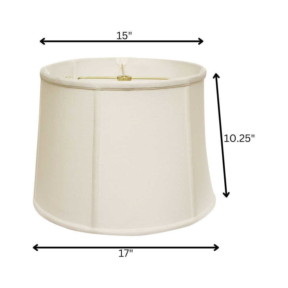White Linen Drum Lamp Shade
