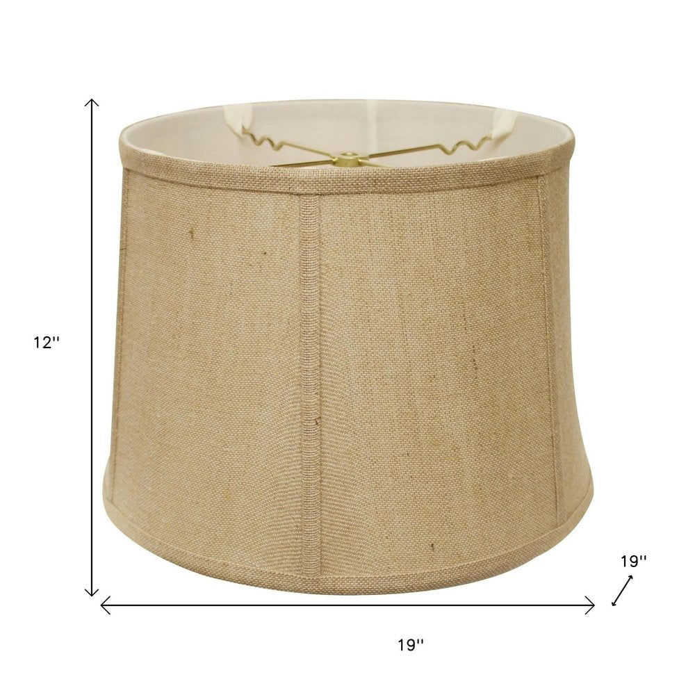 Gold Burlap Drum Lamp Shade