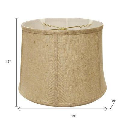 Gold Burlap Drum Lamp Shade
