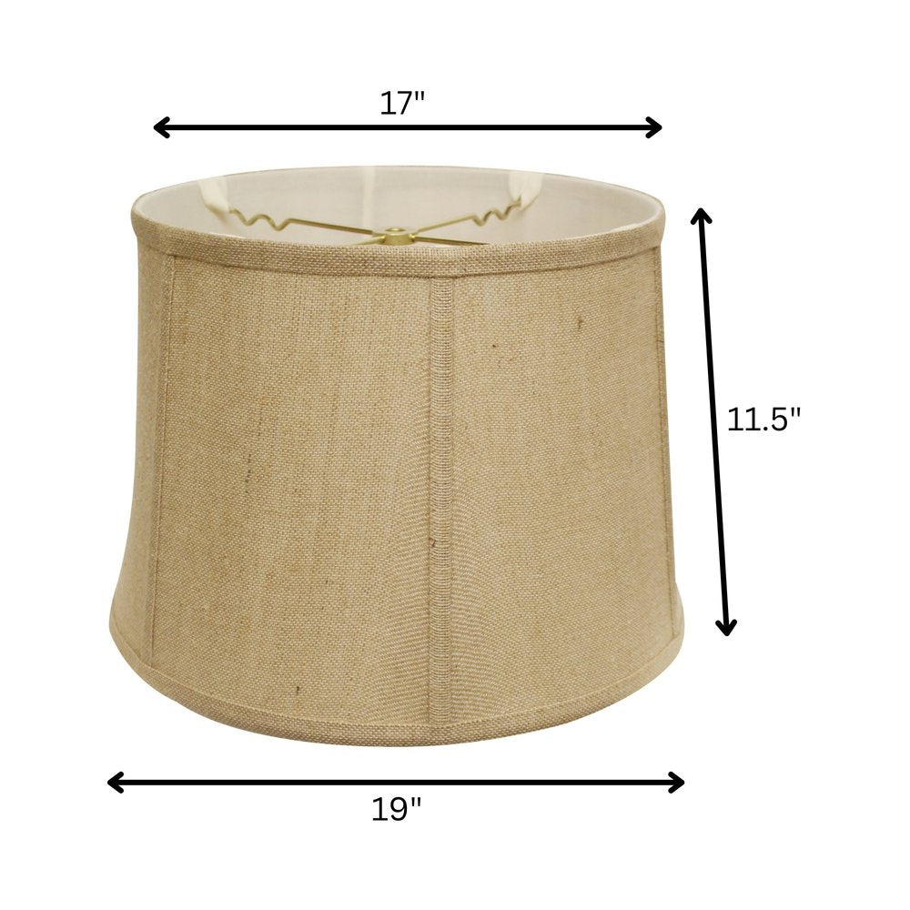 Gold Burlap Drum Lamp Shade