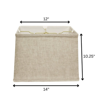 Cream Linen Print Lamp Shade