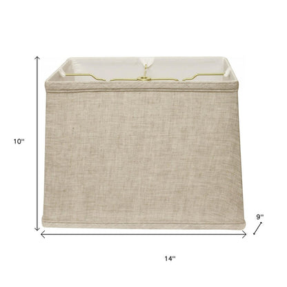 Cream Linen Print Lamp Shade